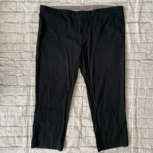 Haband active Joe casual chino pull on pants w/elastic drawstring waist black